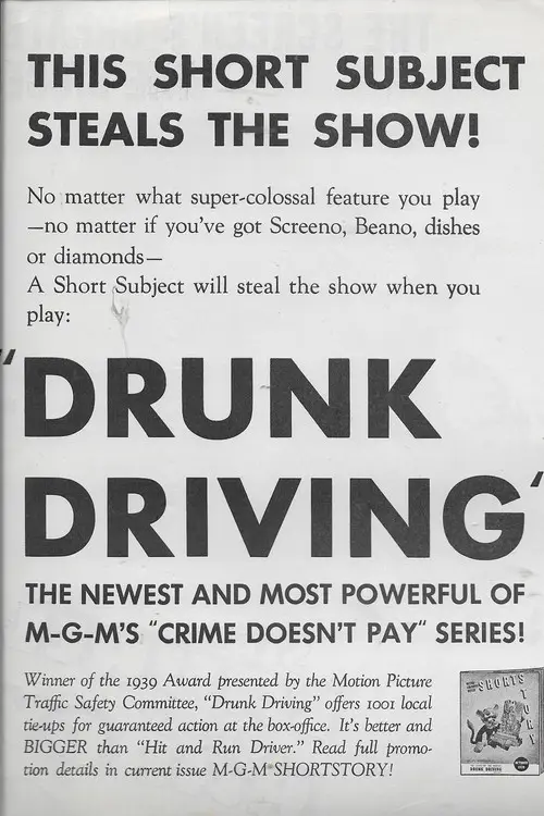 مشاهدة فيلم Drunk Driving 1939 مترجم